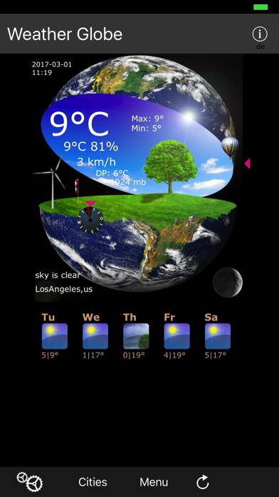 Weather Globe Uygulama ekran görüntüsü #1