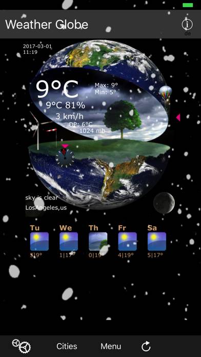 Weather Globe Uygulama ekran görüntüsü #2