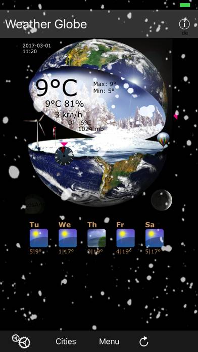 Weather Globe Uygulama ekran görüntüsü #3