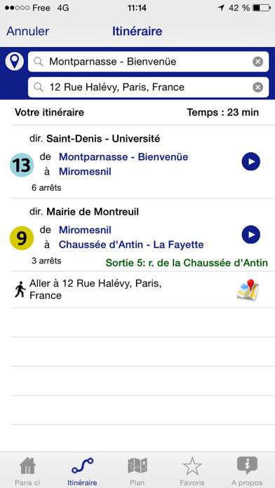 Paris ci la Sortie du Métro Capture d'écran de l'application #1