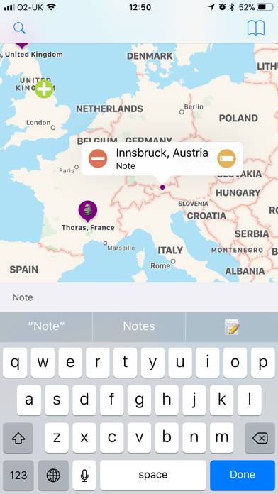 GPSnote App screenshot