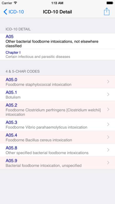 UK Health Reference App skärmdump