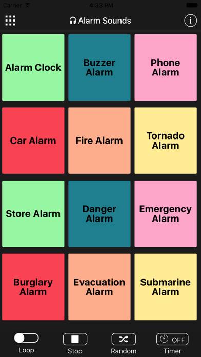 Alarm Sounds Captura de pantalla de la aplicación #1