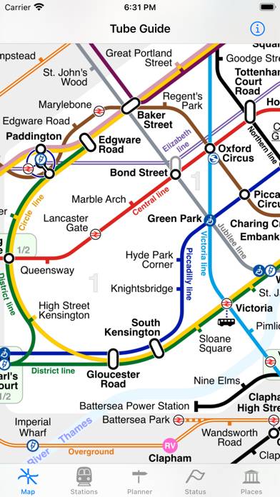 London Tube Map and Guide App skärmdump #1