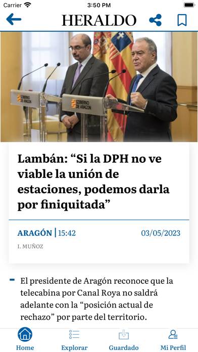 Heraldo de Aragón Captura de pantalla de la aplicación #2
