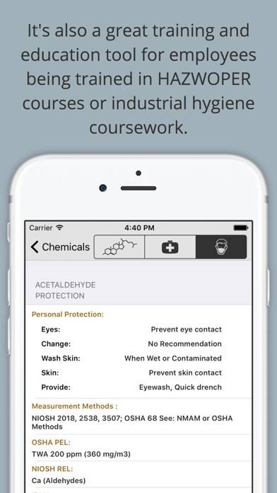 Chemical Hazards Pocket Guide App screenshot #4