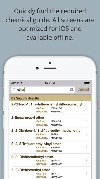 Chemical Hazards Pocket Guide App screenshot