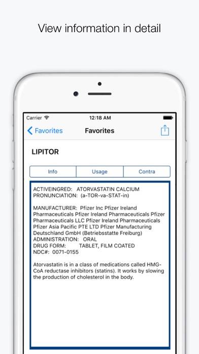 Drugs & Medications Captura de pantalla de la aplicación #3