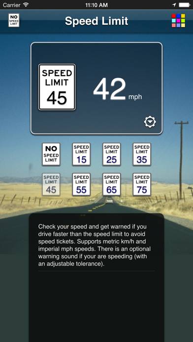 Speed Limit App App screenshot #1