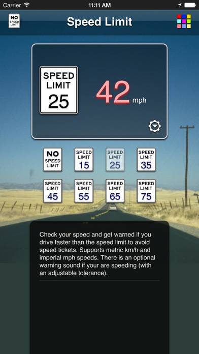 Speed Limit App App screenshot #3