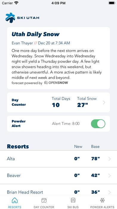 Ski Utah Snow Report App screenshot #2