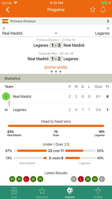 Futbol24 soccer livescore app App screenshot #2