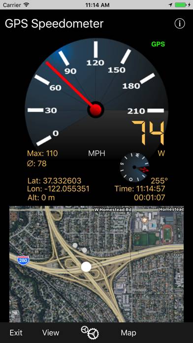 GPS-Speedometer App screenshot #1