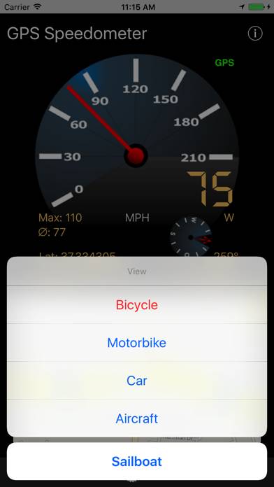 GPS-Speedometer App screenshot #3