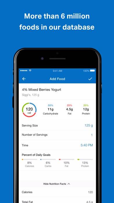 MyFitnessPal: Calorie Counter Schermata dell'app #5