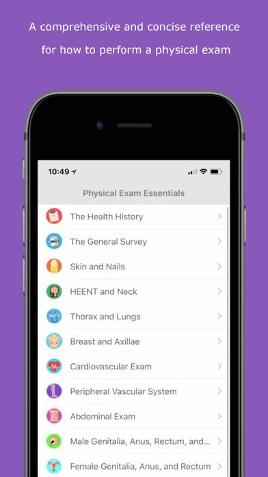Physical Exam Essentials Schermata dell'app #1