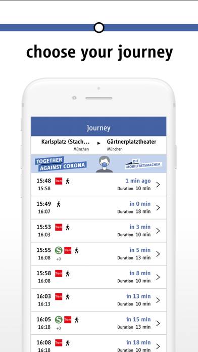 MVG Fahrinfo München App screenshot