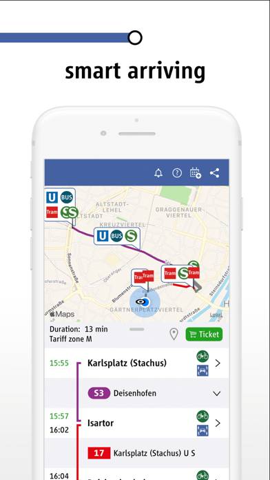 MVG Fahrinfo München App screenshot