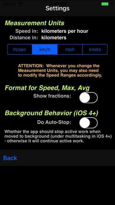 AudibleSpeed GPS Speed Monitor App screenshot