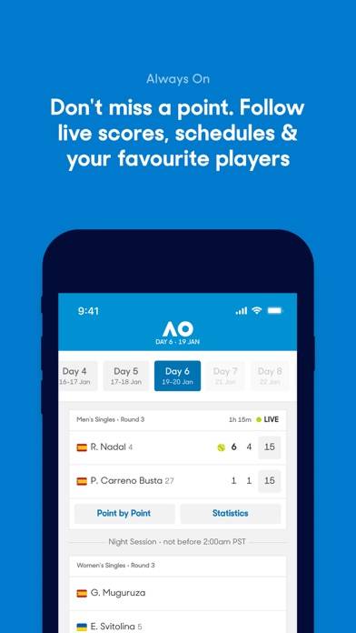 Australian Open Tennis 2024 Schermata dell'app #3