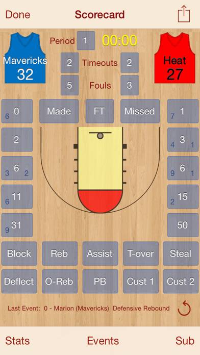 HoopStats Basketball Scoring Captura de pantalla de la aplicación #1