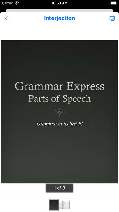 GrammarExpress Parts of Speech Captura de pantalla de la aplicación #3