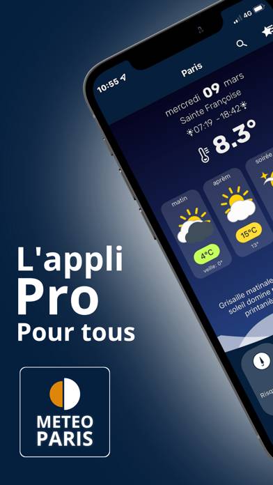 Météo Paris Capture d'écran de l'application #1