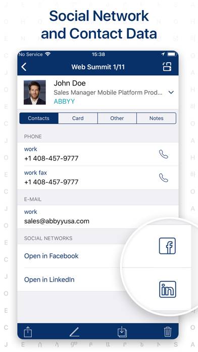 ABBYY Business Card Reader Pro App screenshot #4