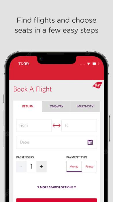 Virgin Atlantic App screenshot