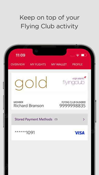 Virgin Atlantic App screenshot