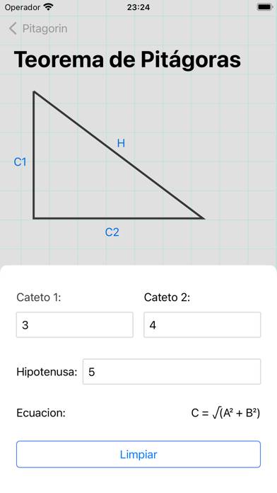 Pitagorin Captura de pantalla de la aplicación