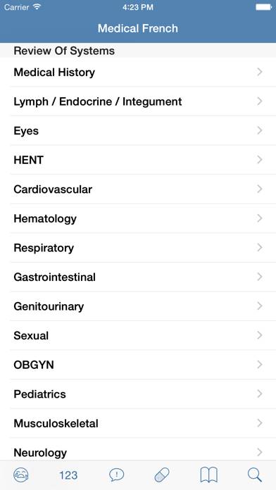 Medical French: Healthcare Phrasebook App screenshot #1