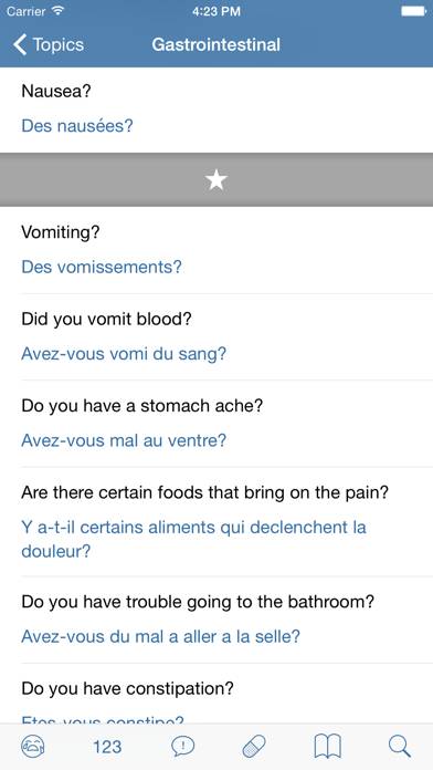 Medical French: Healthcare Phrasebook App screenshot #3