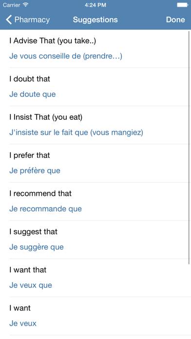 Medical French: Healthcare Phrasebook App screenshot #4