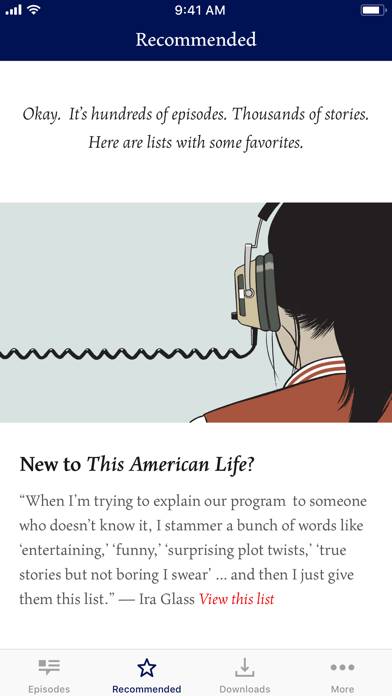 This American Life App screenshot