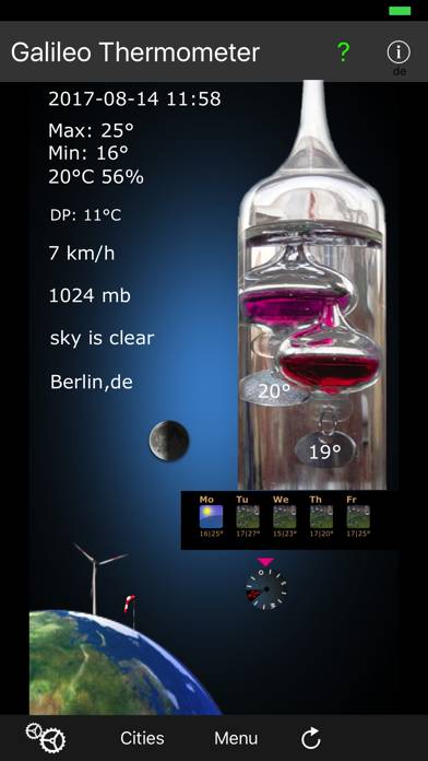 Galileo Thermometer App-Screenshot #1