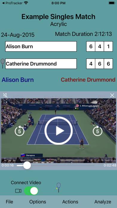 ProTracker Tennis Captura de pantalla de la aplicación #3