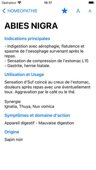 homéopathie capture d'écran