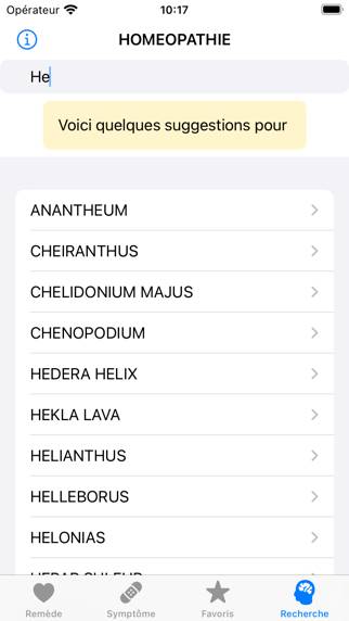 Homéopathie Capture d'écran de l'application
