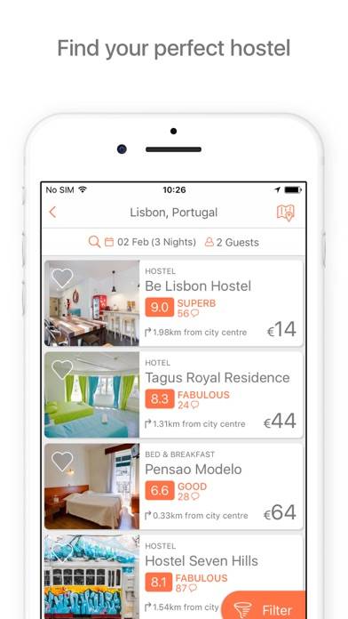 Hostelworld: Hostel Travel App Captura de pantalla de la aplicación #2