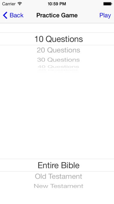 Biblicious Bible Trivia game screenshot