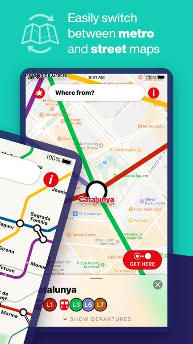 Barcelona Metro Map & Routing App skärmdump #2