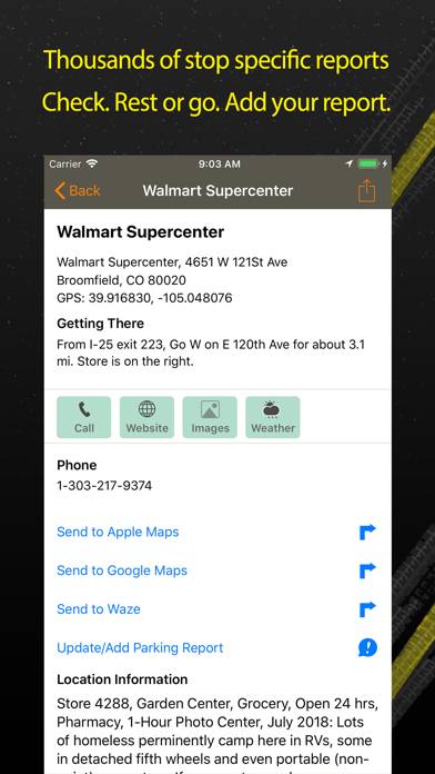 Walmart Overnight Parking App-Screenshot #2