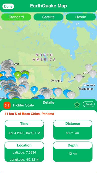 EarthQuake Map Schermata dell'app