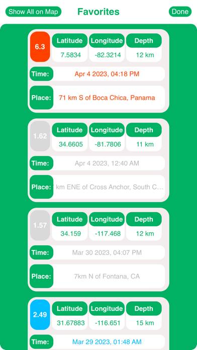 EarthQuake Map Schermata dell'app #3