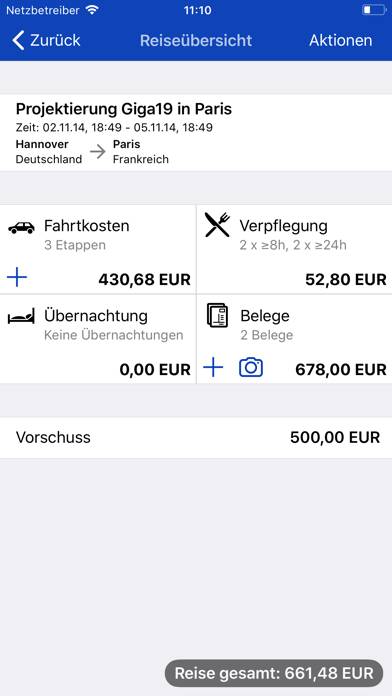 Reisekosten App-Screenshot #2