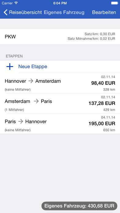 Reisekosten App-Screenshot #4
