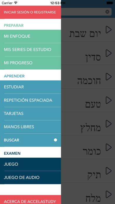 Spanish | Hebrew AccelaStudy App screenshot #1