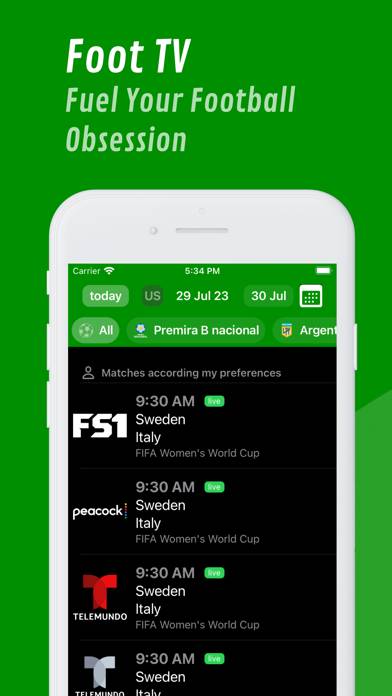 Foot TV App-Screenshot #1