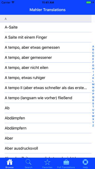 Mahler Translations App screenshot #1